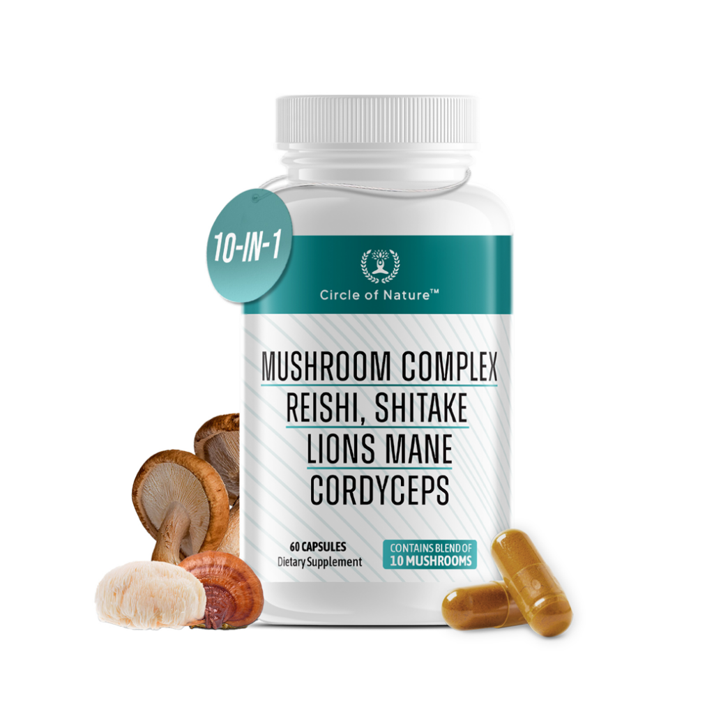 Mushroom Complex Capsules with 10 Functional Mushrooms